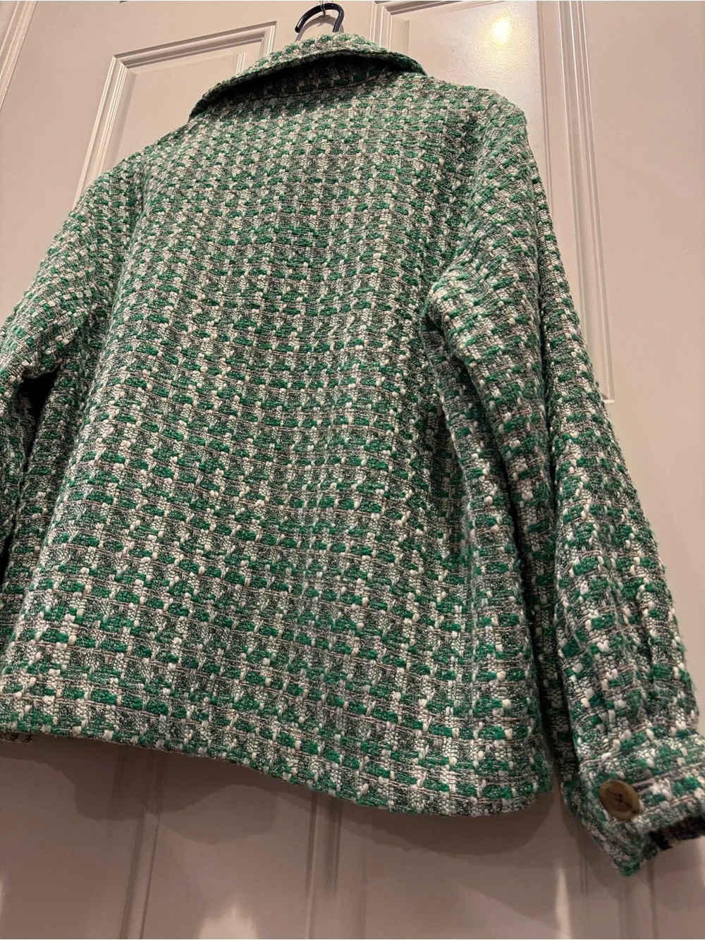 Anthropologie x Maeve Green White Tweed Button-Front Jacket Shacket $138.00 - Picture 15 of 15